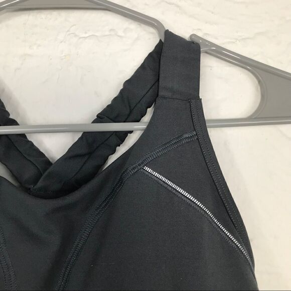 Athleta Charcoal Gray Workout Athletic Top - Picture 6 of 9